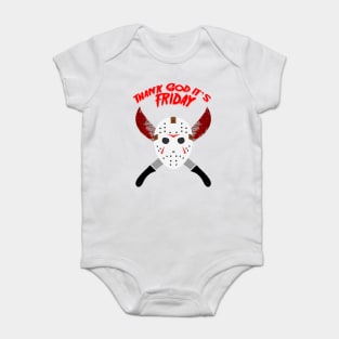 Jason VoOrhees Thank God Its Friday INK Baby Bodysuit